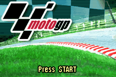 MotoGP title screen for GameBoy Advance